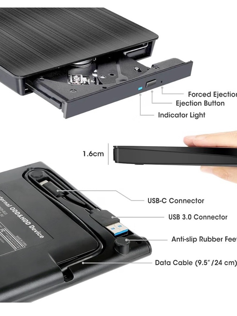 Portable External DVD/CD Drive - Picture 7 of 7